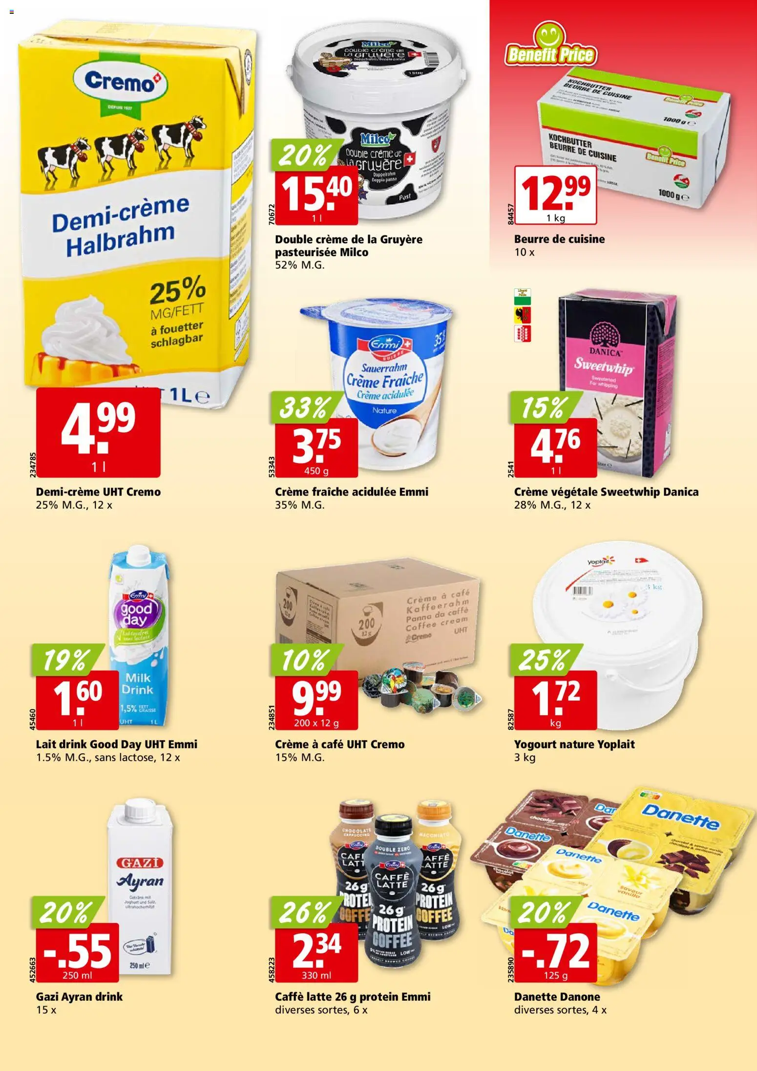 Aligro Aktionen Chavannes, Matran, Genève, Sion – gültig ab 05.01.2026 | Seite: 14 | Produkte: Joghurt, Sauerrahm, Creme