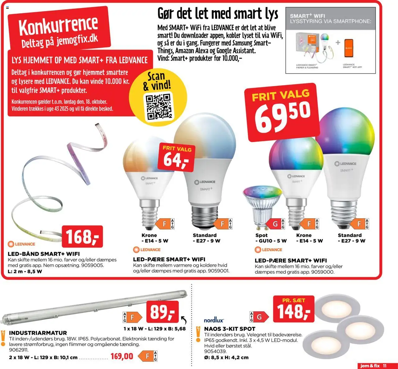 Jem & fix tilbudsavis – gyldig fra 12.10.2025 | Side: 11 | Produkter: Pærer, Smartphone