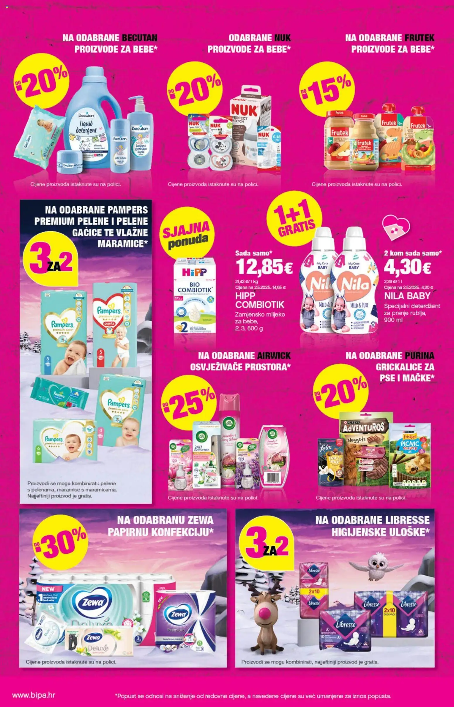Bipa katalog | vrijedi od 13.11.2025 | Stranica: 22 | Proizvodi: Vlažne maramice, Mlijeko, Gaćice, Nila