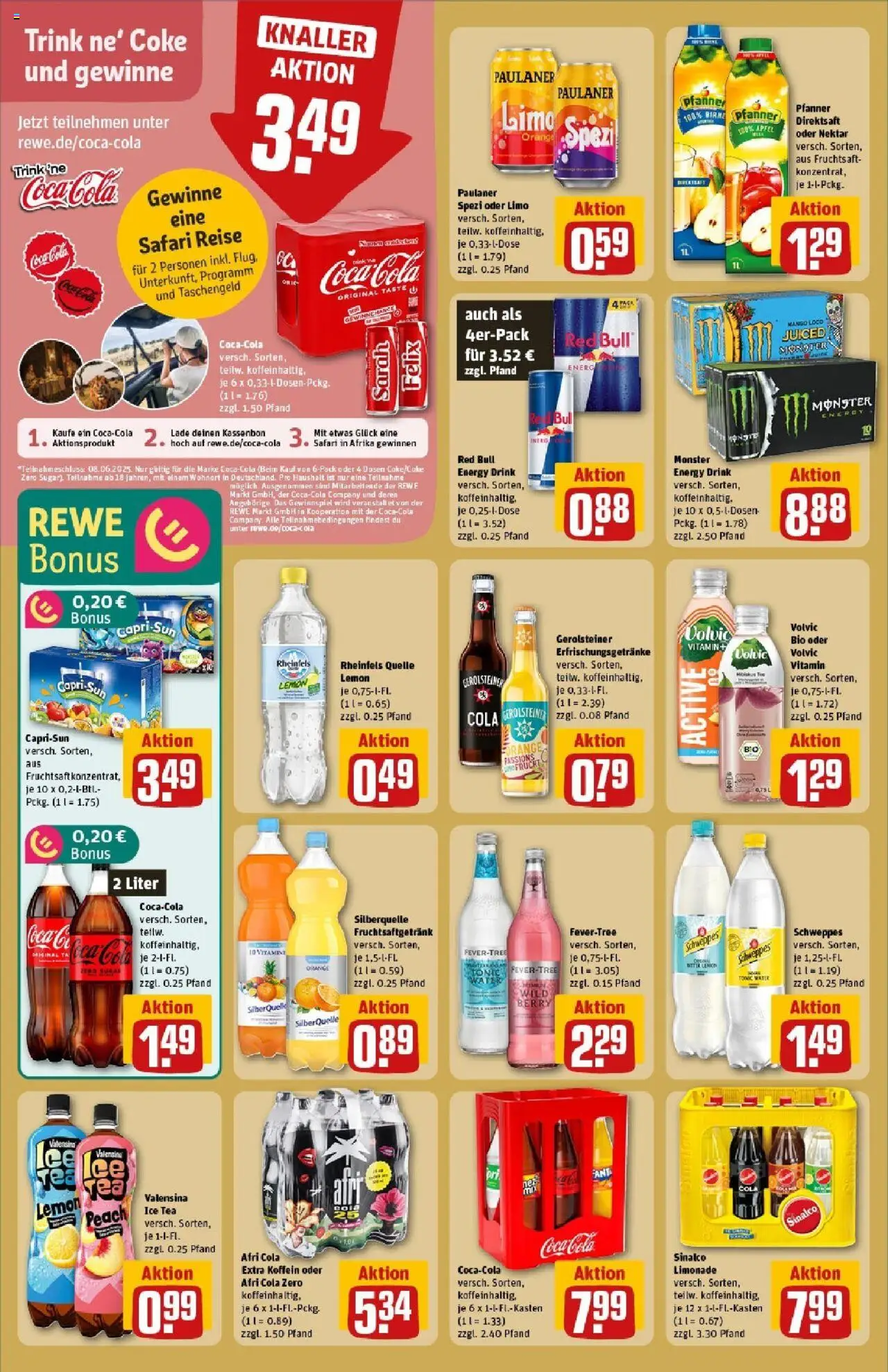 Rewe prospekt Oberwesel	 - gültig ab dem 01.06.2025 | Seite: 20 | Produkte: Red bull, Energy, Volvic, Gerolsteiner