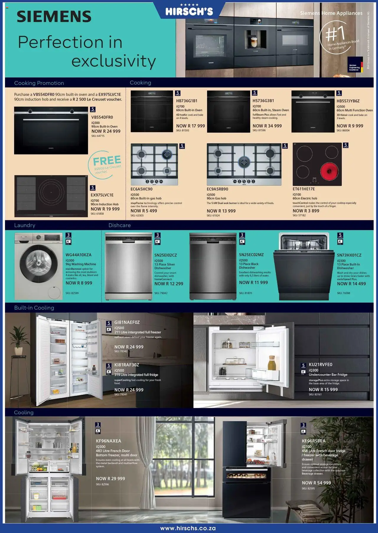 Hirsch's Specials │ valid from 28.08.2025 | Page: 21 | Products: Washing machine, Hob, Dishwasher, Fridge