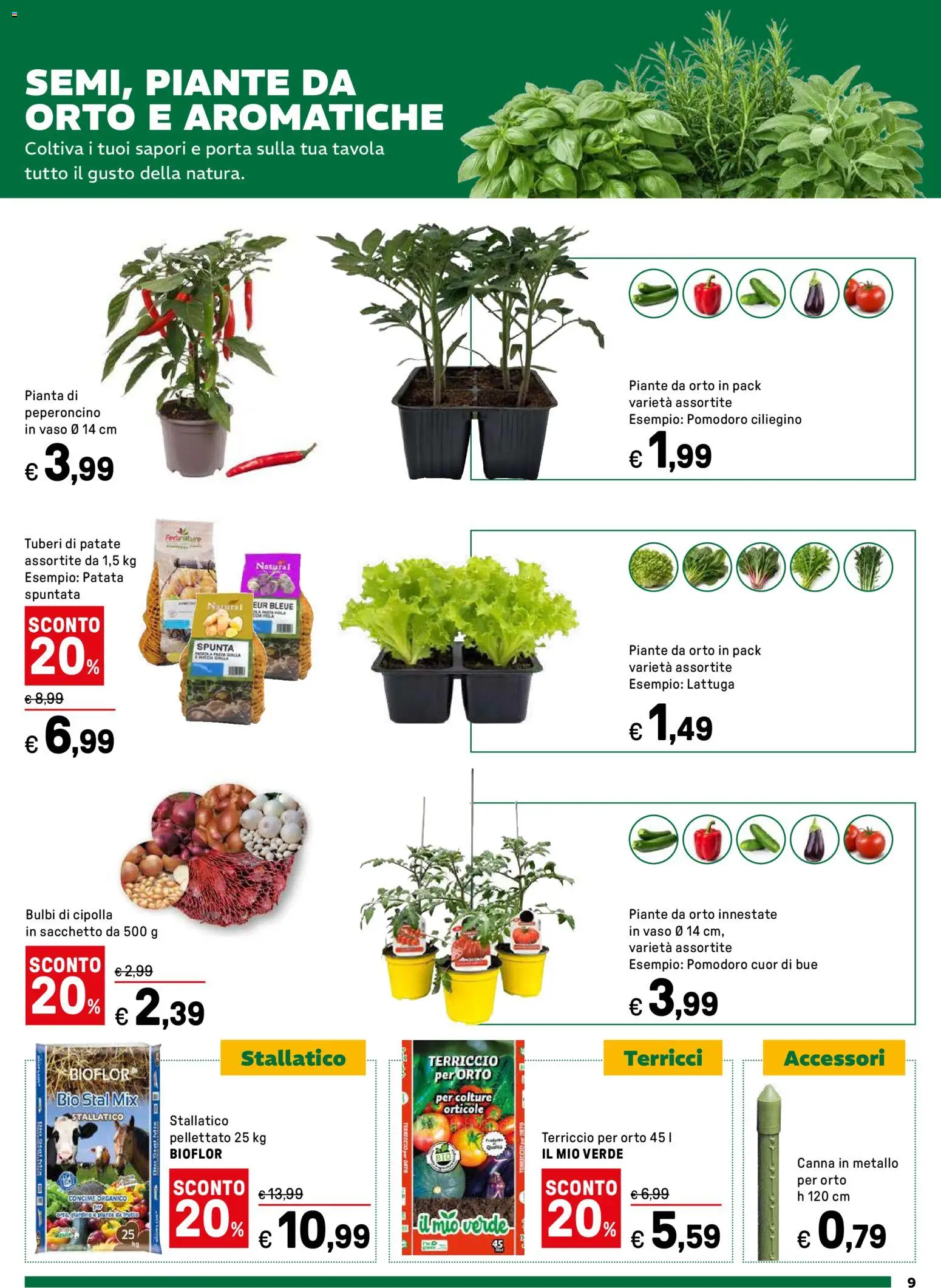 Volantino Iper del 16.03.2026 | Pagina: 9 | Prodotti: Concime, Peperoncino, Terriccio, Vaso