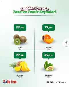 28.10.2025 tarihinden itibaren geçerli olan Kim Market kataloğu önizlemesi | Sayfa: 5