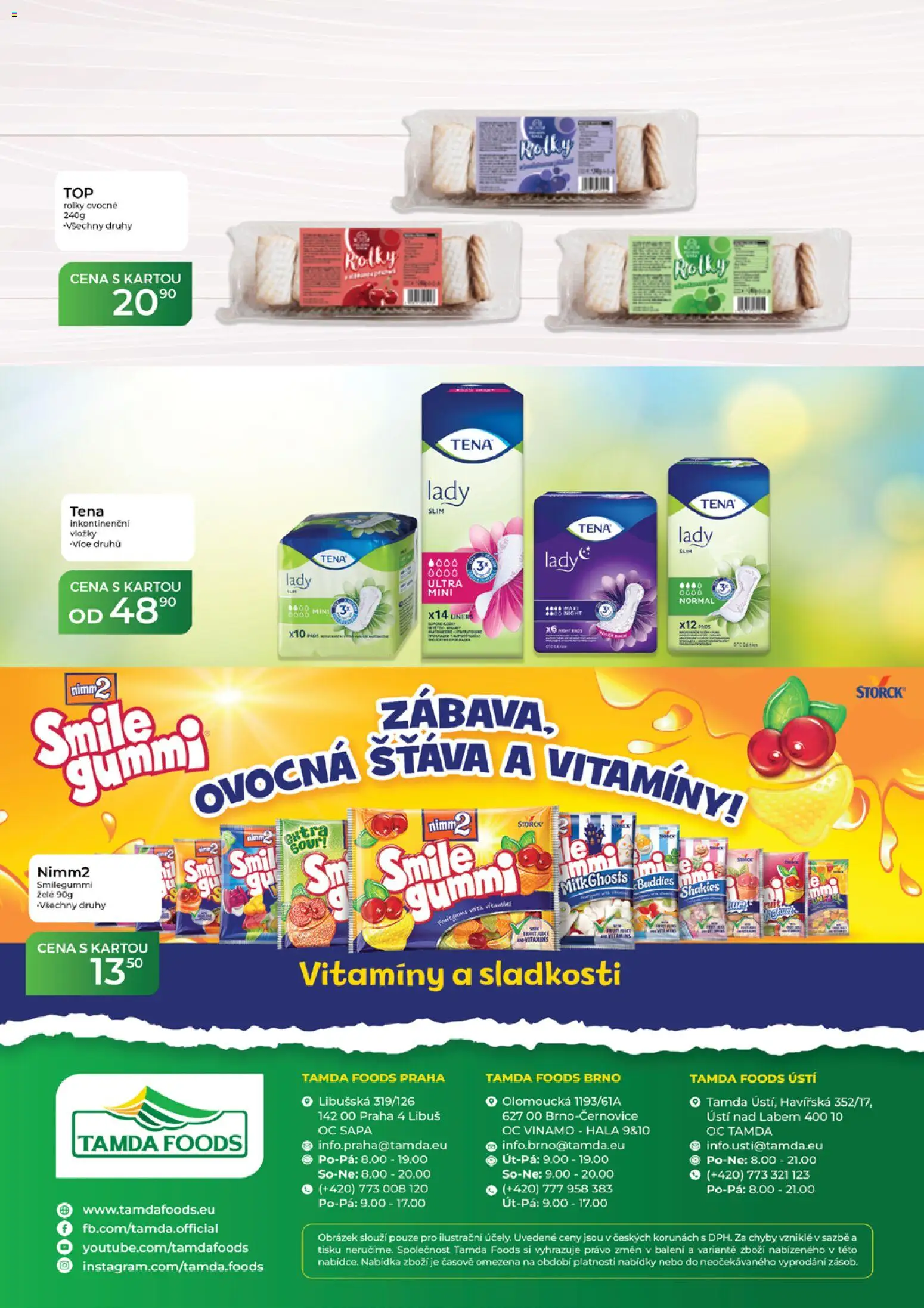 Tamda Foods leták od 08.04.2026 | Strana: 64 | Produkty: Vložky, Vitamíny, Sladkosti, Inkontinenční vložky