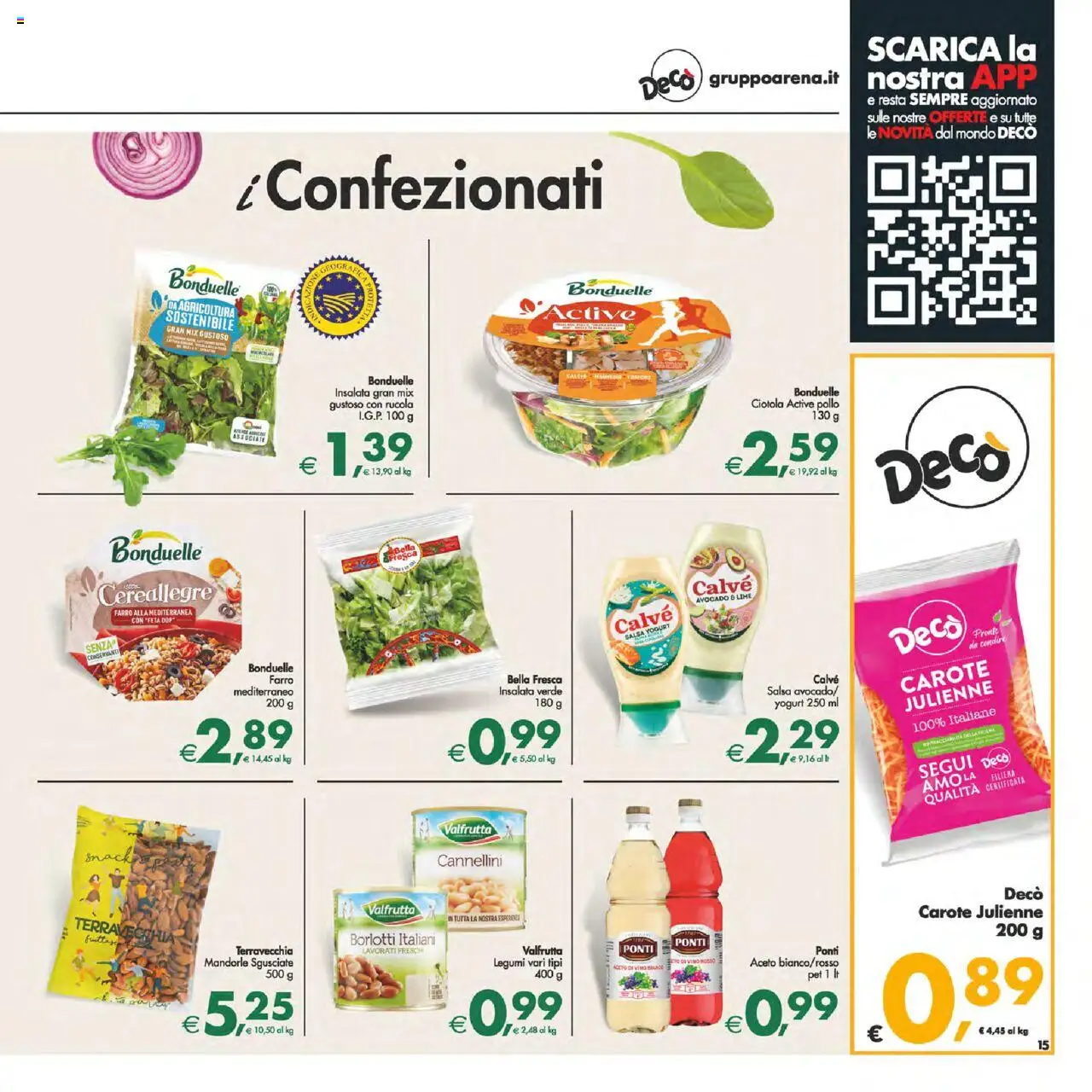 Volantino Decò del 02.09.2025 | Pagina: 18 | Prodotti: Insalata, Carote, Aceto, Vino rosso