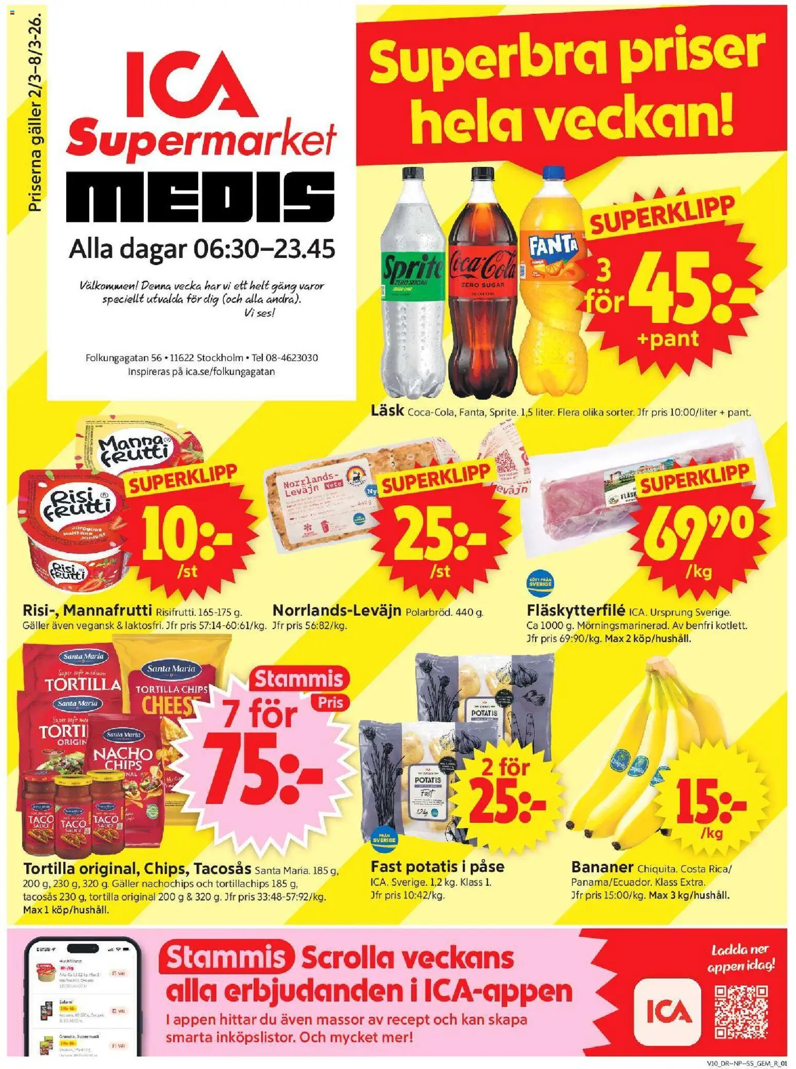 ICA Supermarket reklamblad aktuell från 02.03.2026 | Sida: 1