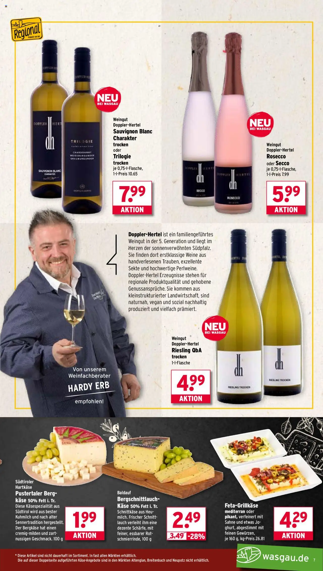 Wasgau Prospekt 	 - gültig ab dem 21.07.2025 | Seite: 7 | Produkte: Käse, Sahne