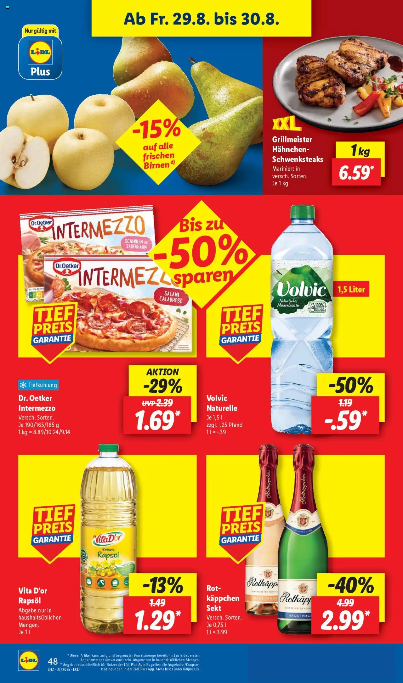 Lidl Prospekt 	 - gültig ab dem 25.08.2025 | Seite: 66 | Produkte: Sekt, Salami, Schinken, Volvic