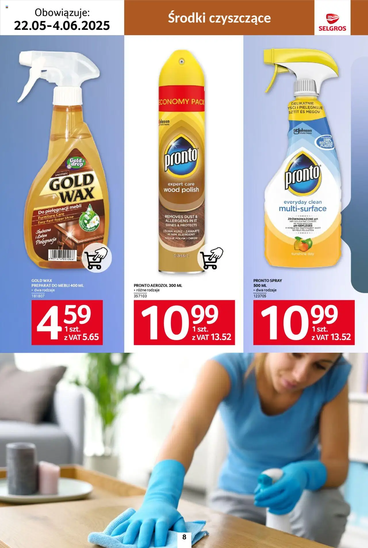 Selgros cash&carry Gazetka - Sprzątanie od 22.05.2025 | Strona: 8