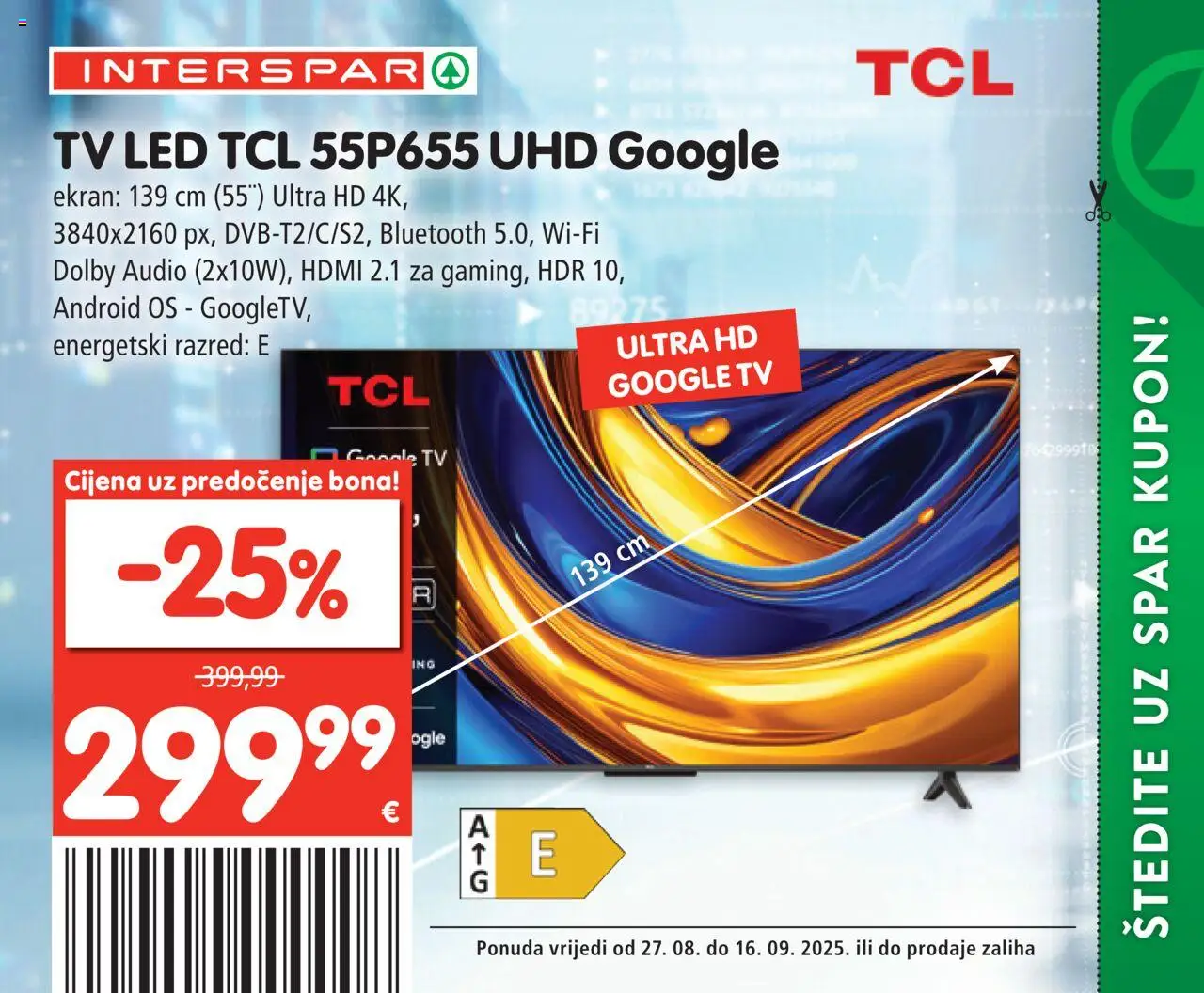 Interspar katalog | vrijedi od 27.08.2025 | Stranica: 2 | Proizvodi: Tv, Audio
