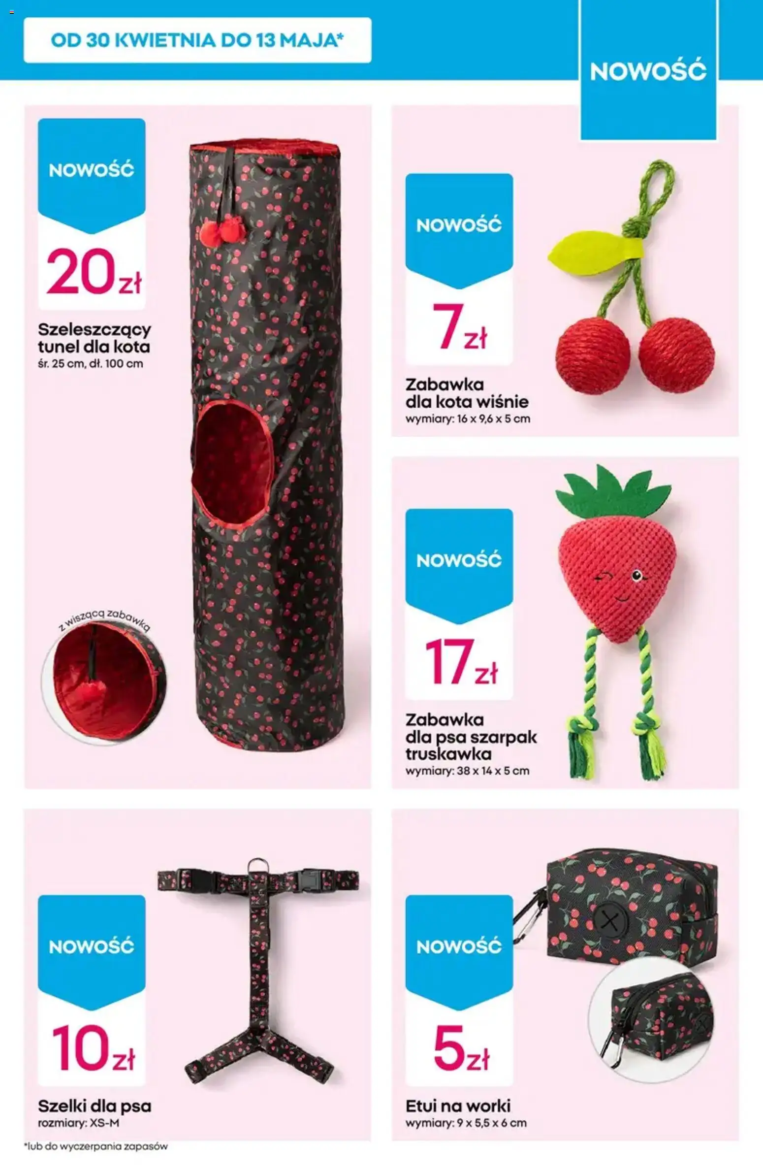 Pepco gazetka od 30.04.2026 | Strona: 9 | Produkty: Wiśnie, Szelki dla psa, Zabawka dla psa