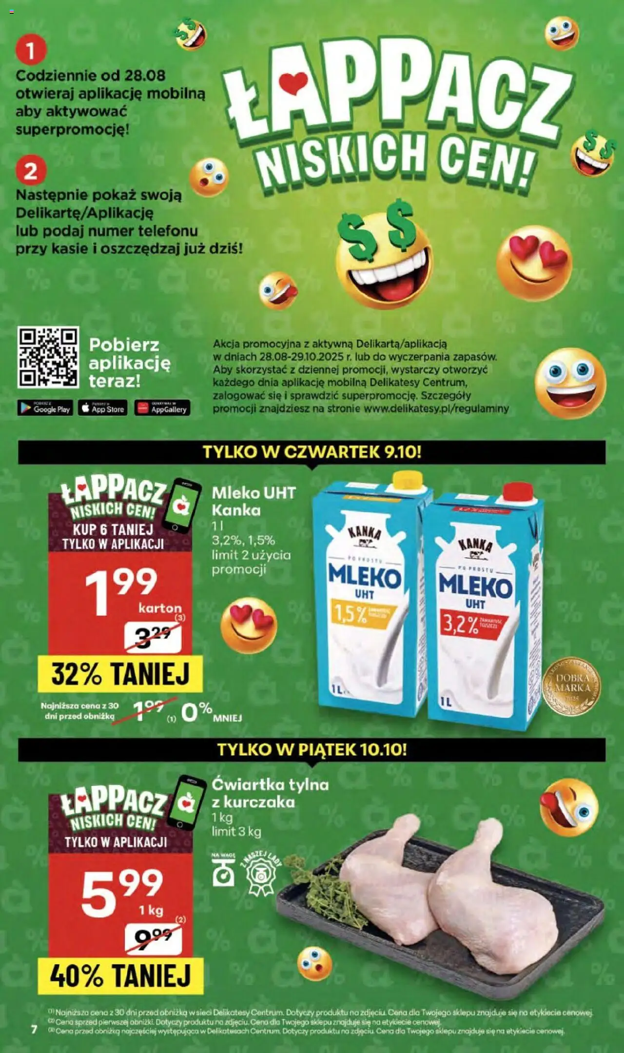 Delikatesy Centrum Gazetka od 09.10.2025 | Strona: 7 | Produkty: Delikatesy, Mleko