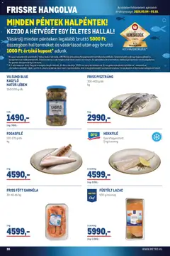 Metro Élelmiszer és Szezonális katalógus 2026/05 - amely érvényes a következő dátumtól: 02.05.2026 | Oldal: 20 | Termékek: Pisztráng, Garnéla, Lazac, Hal