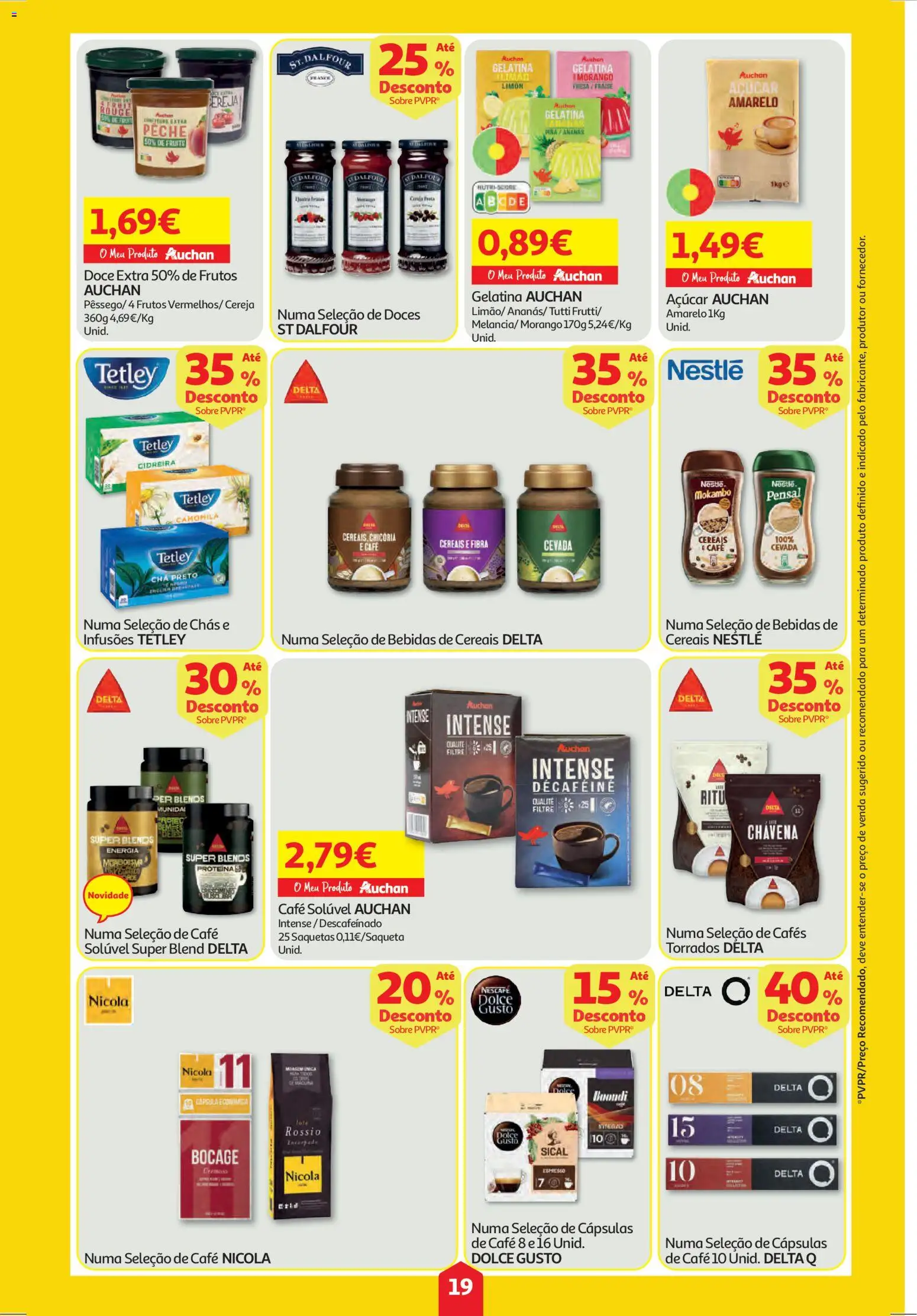 Auchan folheto │ válido de 30.04.2026 | Página: 19 | Produtos: Gelatina, Chás, Café, Cereais