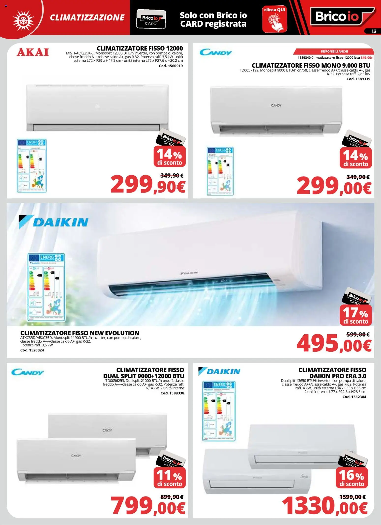 Volantino Brico io del 05.03.2026 | Pagina: 13 | Prodotti: Climatizzatore