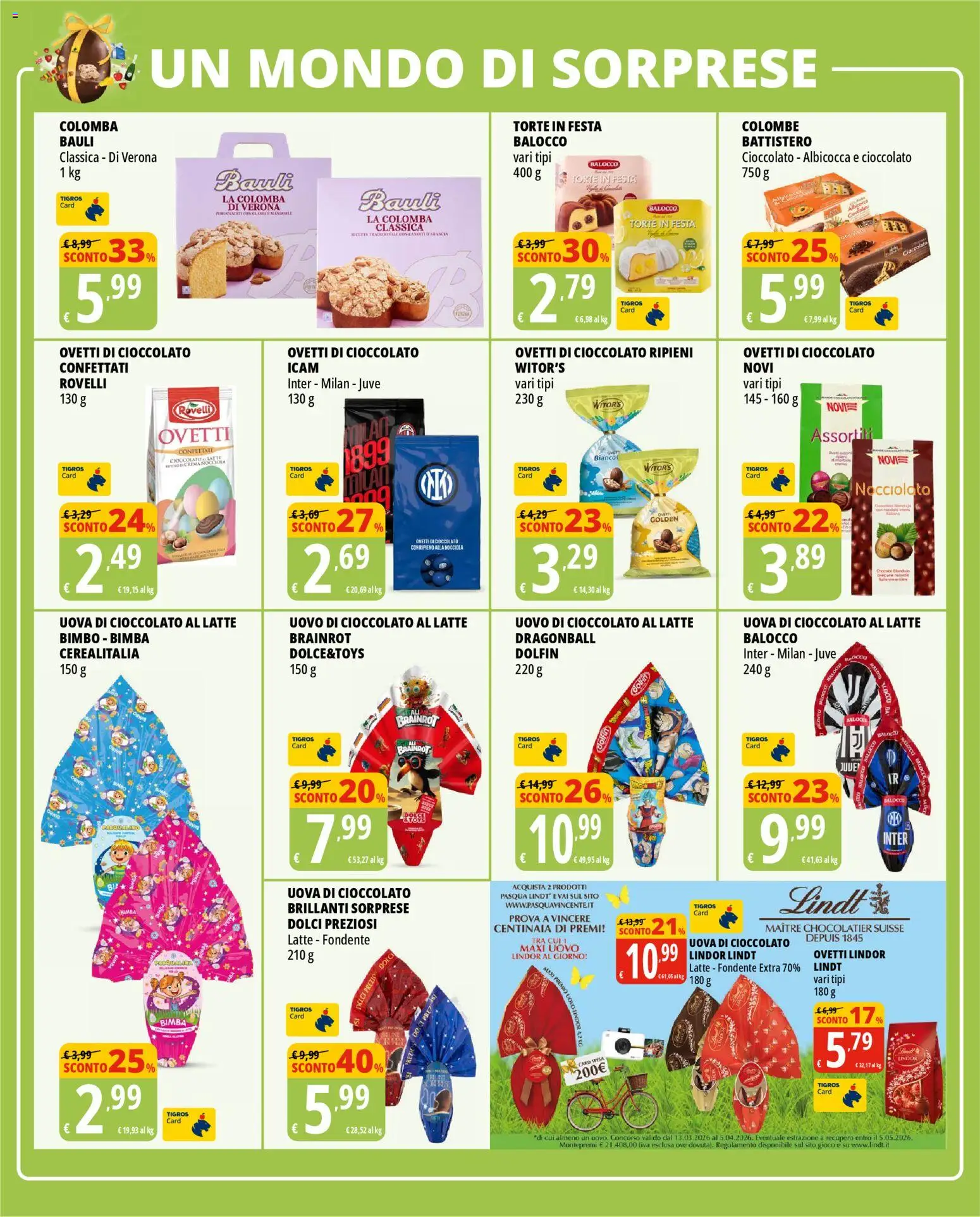 Volantino Tigros del 10.03.2026 | Pagina: 13 | Prodotti: Uova, Cioccolato, Latte, Gioco