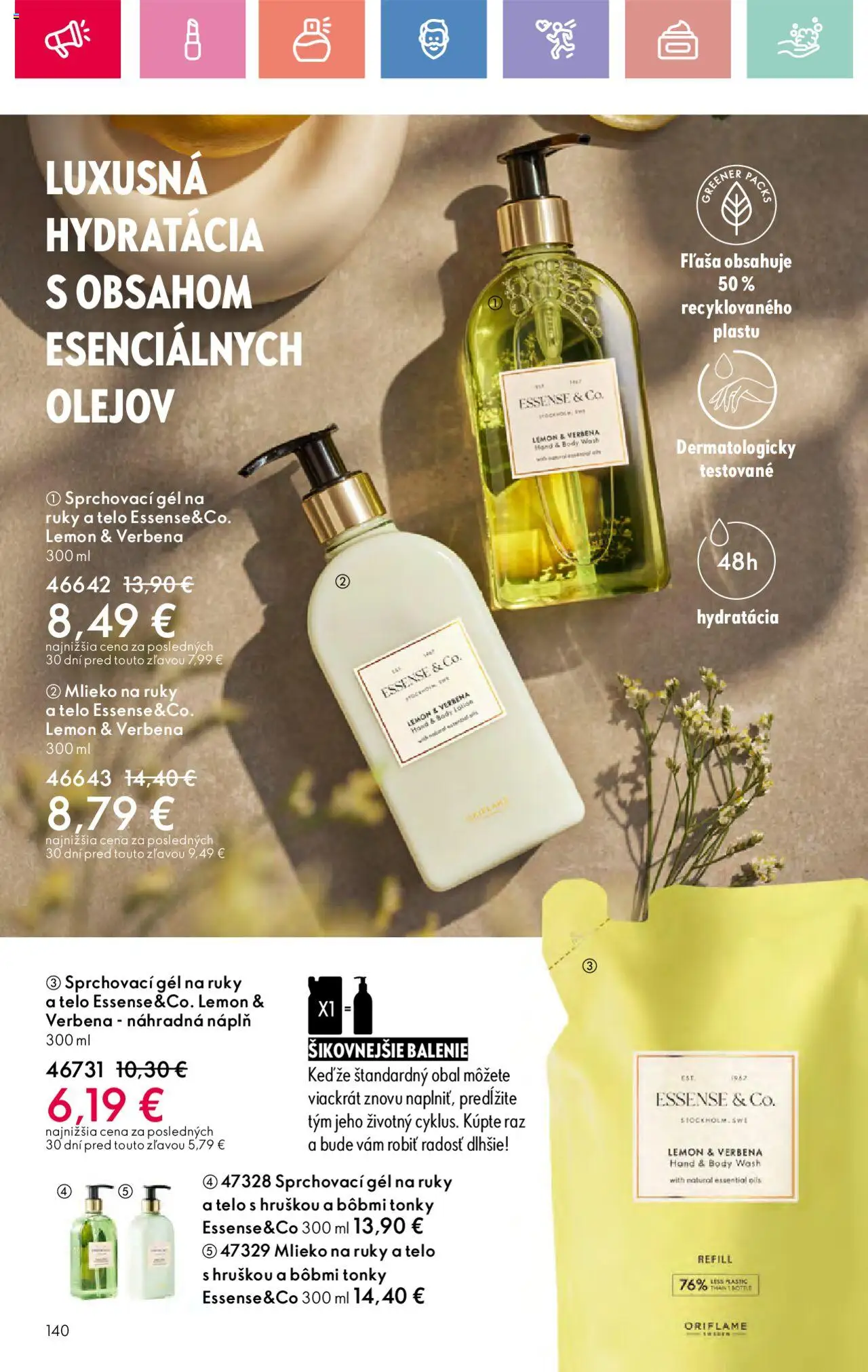 Katalóg Oriflame 10 2025 │ platný od 06.07.2025 | Strana: 140 | Produkty: Mlieko