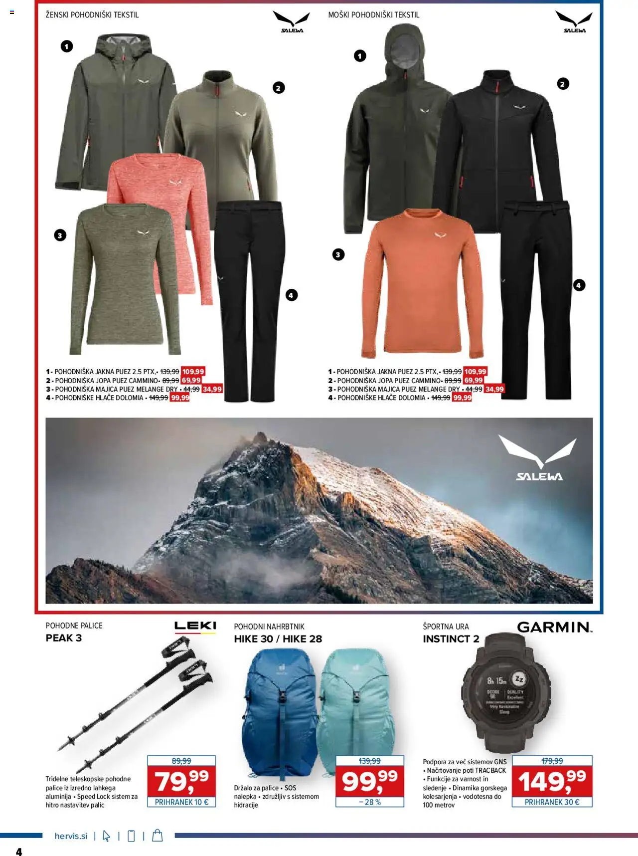 Novi Hervis katalog ponudbe – veljaven od 17.09.2025 | Stran: 4 | Izdelki: Ura, Jakna, Hlace, Nahrbtnik