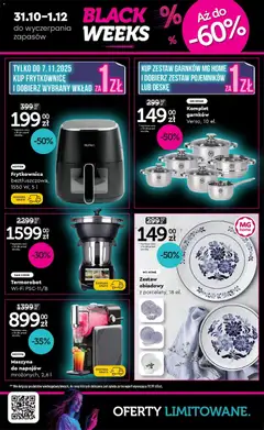 Pogląd oferty "Frytkownica beztłuszczowa, 1550 W, 5 l, Frytkownica beztłuszczowa, 1550 W, 5 l" - ważna od 31.10.2025 | Strona: 2 | Produkty: Frytkownica, Komplet garnków, Zestaw obiadowy