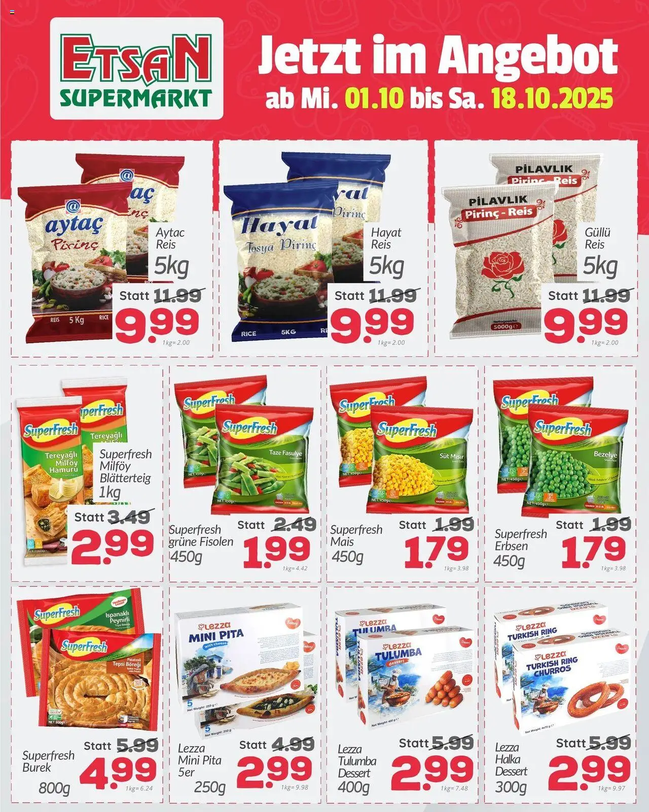 ETSAN Flugblatt gültig ab 01.10.2025 | Seite: 4 | Produkte: Erbsen, Reis