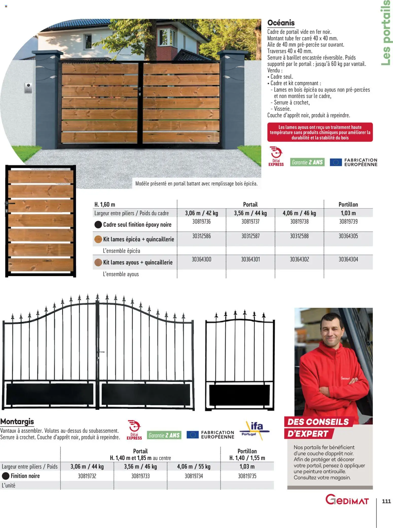 {H1} | Page: 111 | Produits: Poids, Portail, Cadre