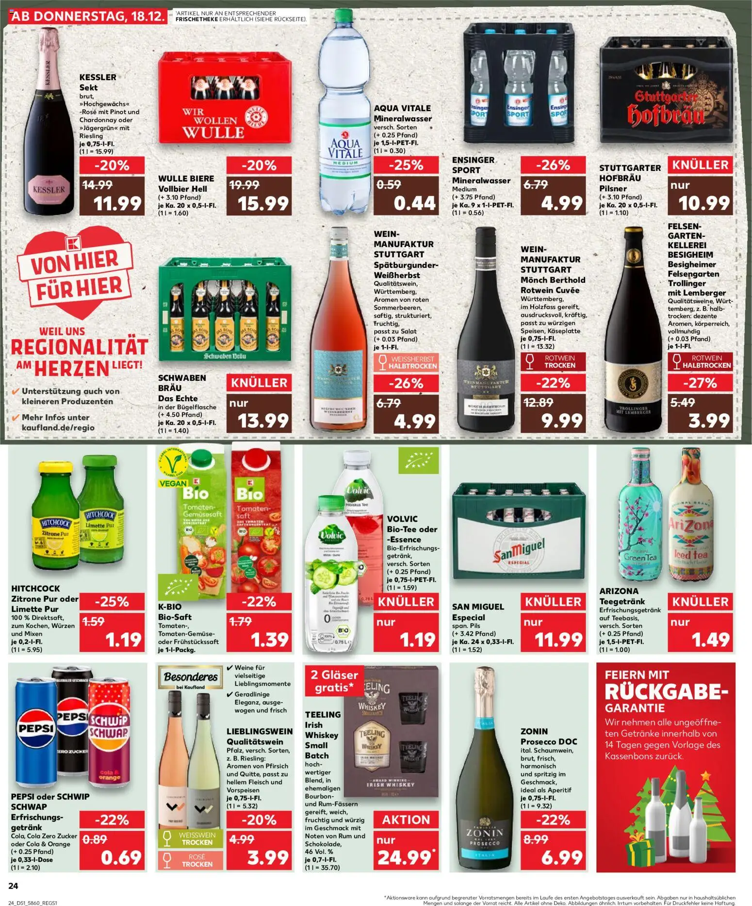 Kaufland prospekt Stuttgart	 – gültig ab 21.12.2025 | Seite: 24 | Produkte: Cola, Rotwein, Pils, Pepsi