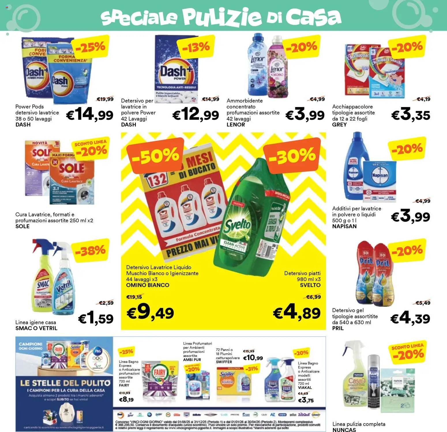 Volantino Unes del 06.04.2026 | Pagina: 21 | Prodotti: Ammorbidente, Anticalcare, Lavatrice, Bagno