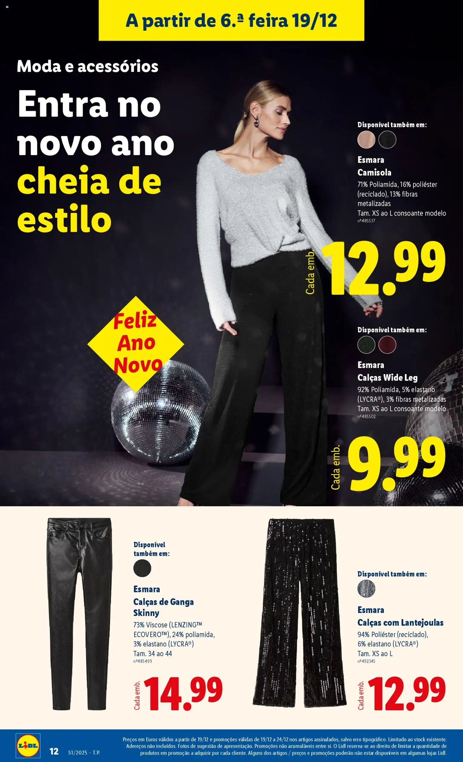 Lidl Novidades │ válido de 15.12.2025 | Página: 12 | Produtos: Jeans, Calças, Camisola