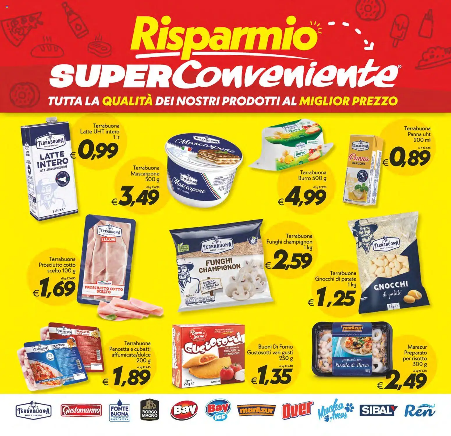 Volantino SuperConveniente del 24.10.2025 | Pagina: 15 | Prodotti: Pancetta, Patate, Latte, Gnocchi