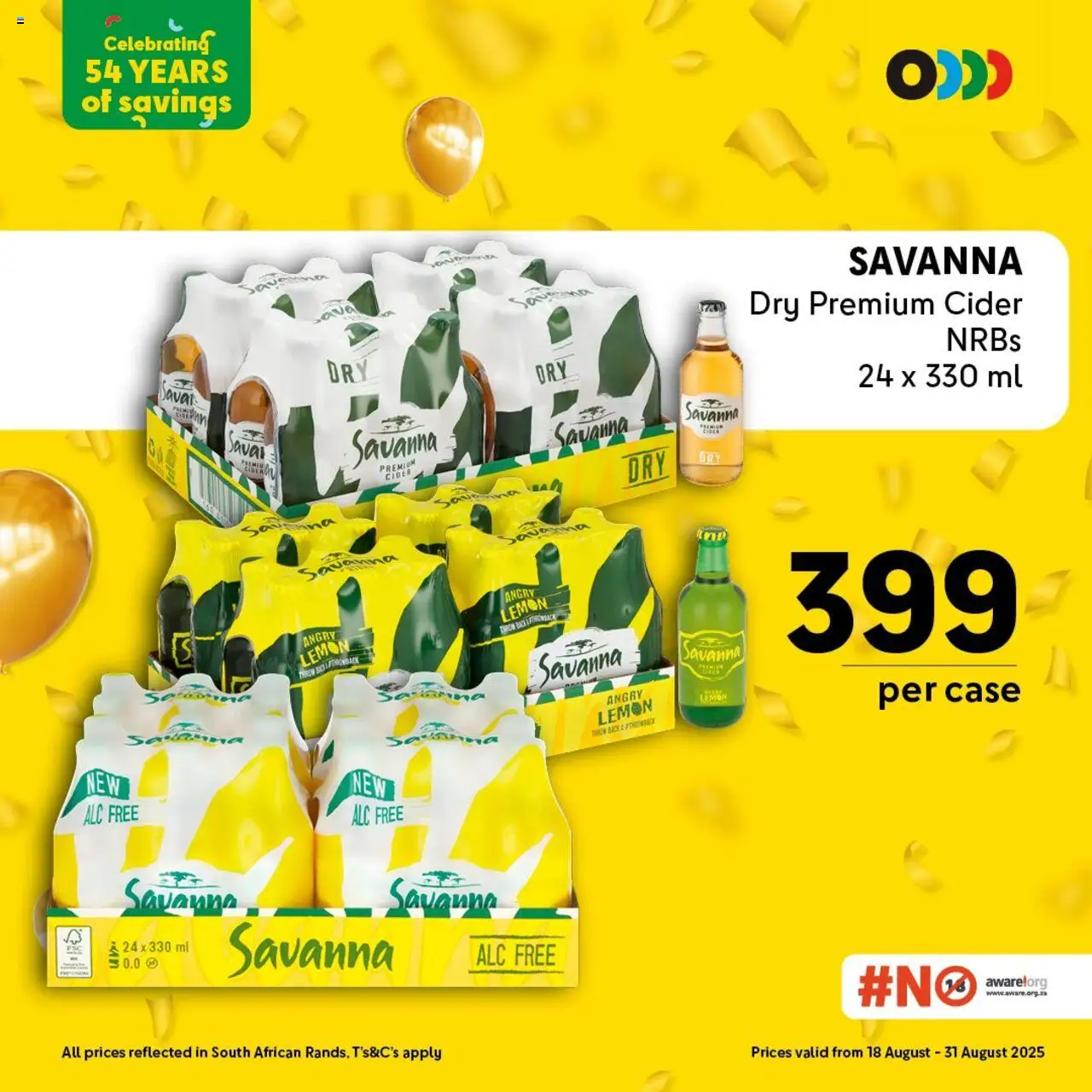 Makro Birthday Deals Beer and Cider │ valid from 18.08.2025 | Page: 7 | Products: Case, Cider, Lemon