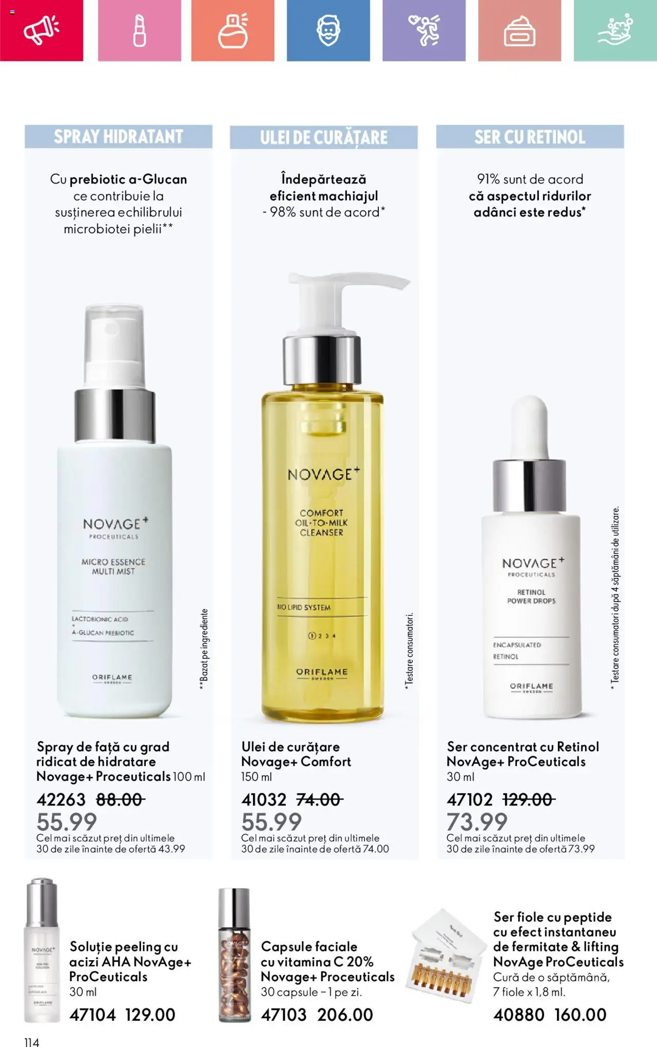 Oriflame catalog 11 2025 – valabil de la 27.07.2025 | Pagină: 114 | Produse: Peeling, Ulei