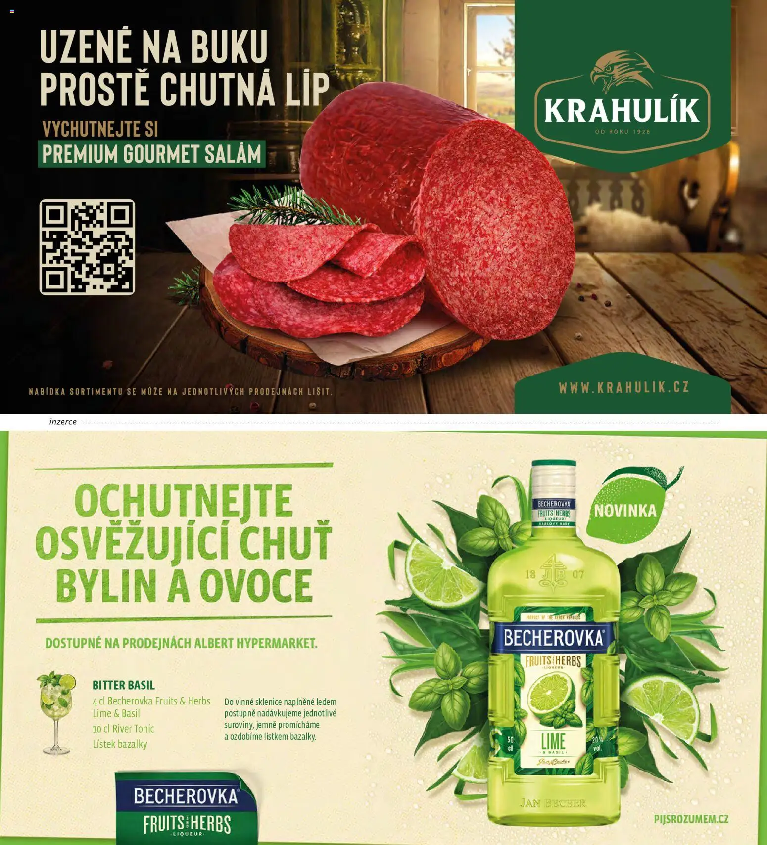 Albert magazín od 01.04.2026 | Strana: 58 | Produkty: Gourmet, Tonic, Becherovka, Sklenice