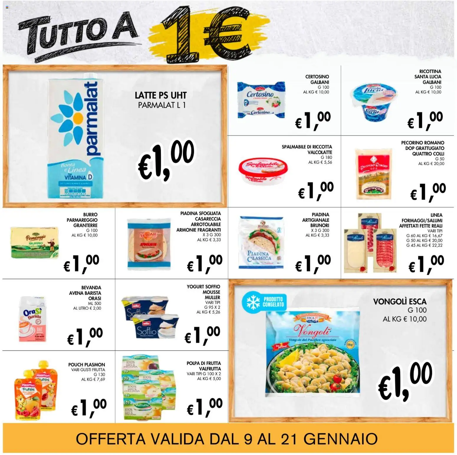 Volantino Coal del 09.01.2026 | Pagina: 11 | Prodotti: Burro, Piadina, Pecorino Romano, Pecorino