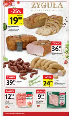 Pogląd oferty "Intermarche Gazetka" - ważna od 30.10.2025 | Strona: 18 | Produkty: Szynka, Delikatesy, Salami