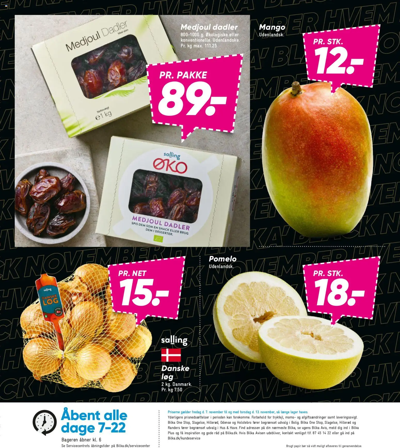 Bilka tilbudsavis – gyldig fra 07.11.2025 | Side: 24 | Produkter: Mango, Pomelo, Dadler, Søm