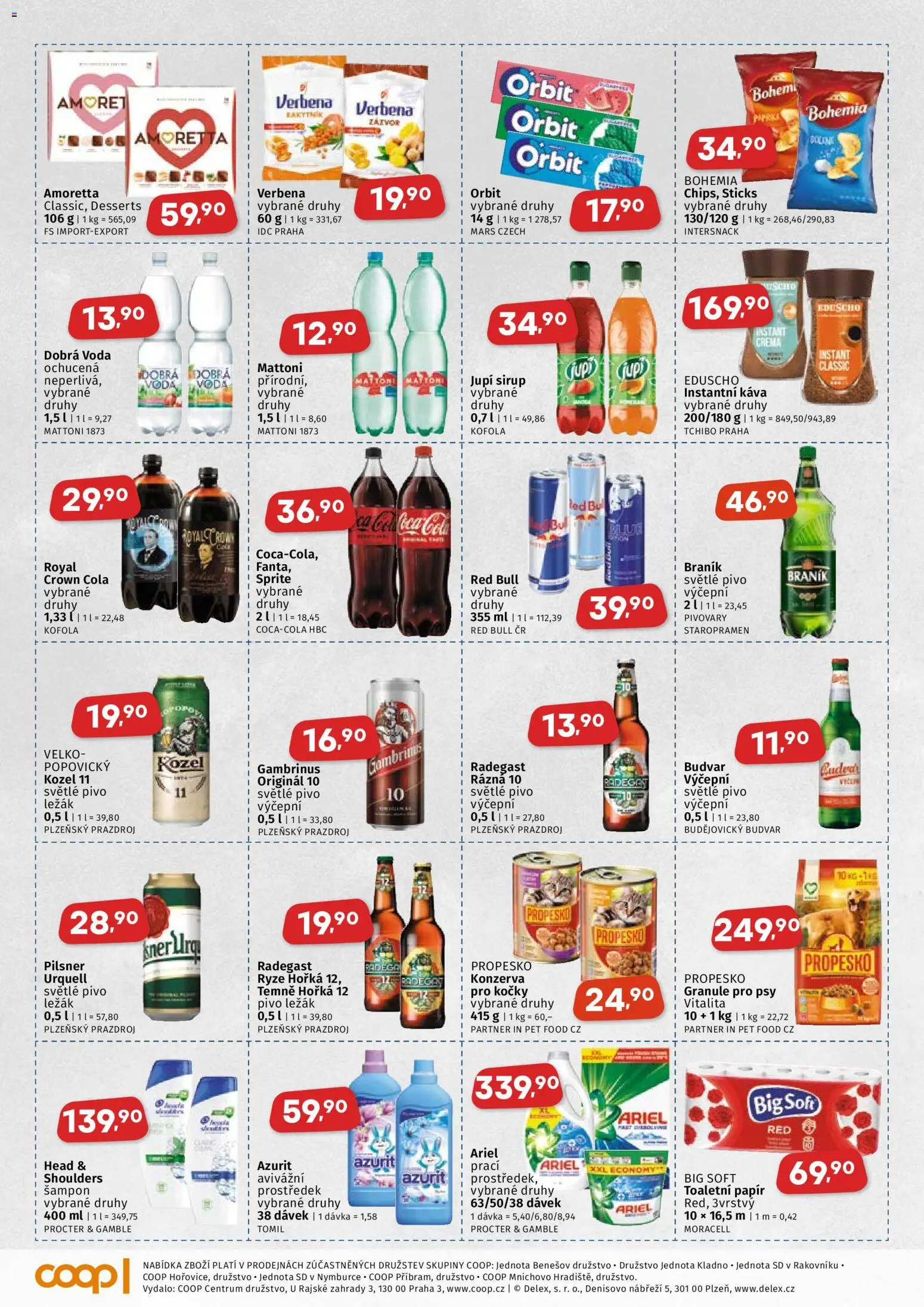 Coop leták - Středočeský region od 11.03.2026 | Strana: 3 | Produkty: Dobrá voda, Granule pro psy, Sirup, Crema