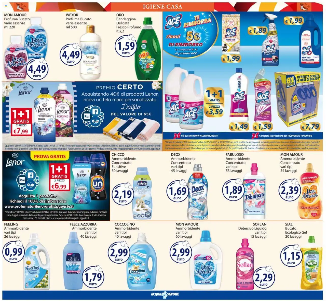 Volantino Acqua e Sapone del 24.09.2025 | Pagina: 17 | Prodotti: Sapone, Ammorbidente, Candeggina, Profumo