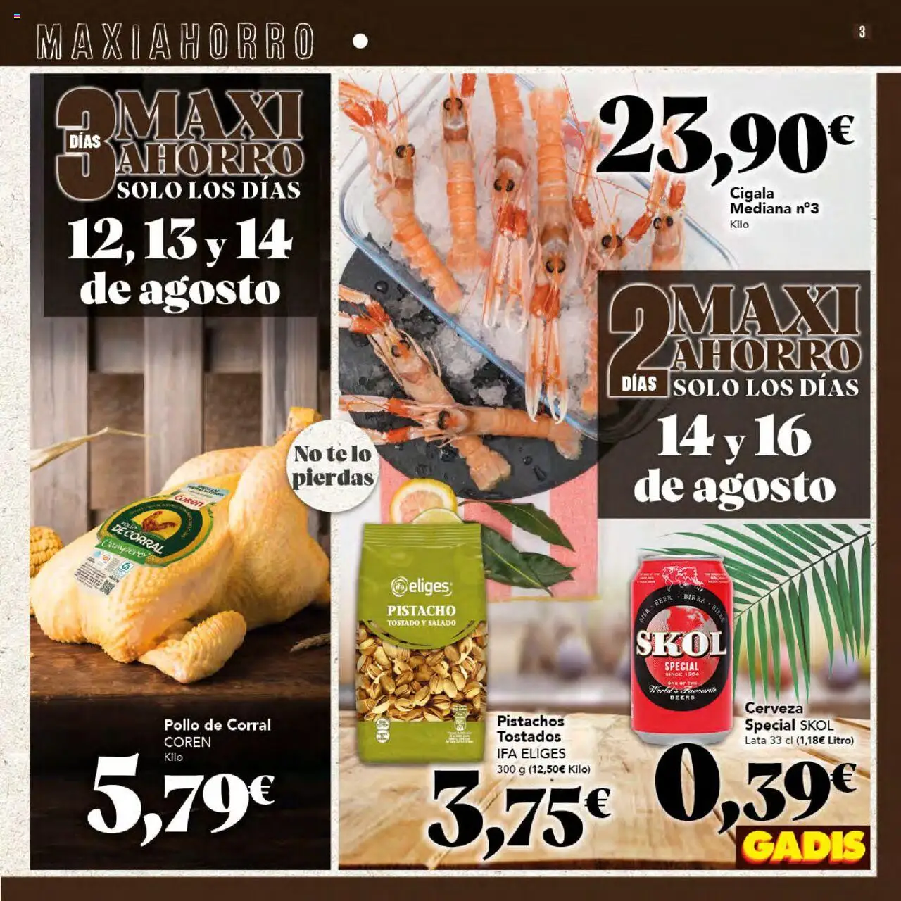 Gadis folleto │ válido desde el 07.08.2025 | Página: 3 | Productos: Cerveza, Té