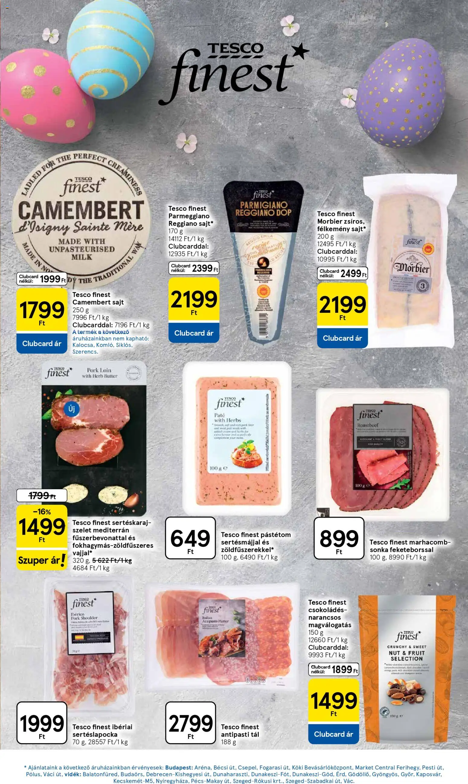 Tesco akciós ujság - amely érvényes a következő dátumtól: 31.03.2026 | Oldal: 9 | Termékek: Sertéslapocka, Sonka, Sajt, Pástétom