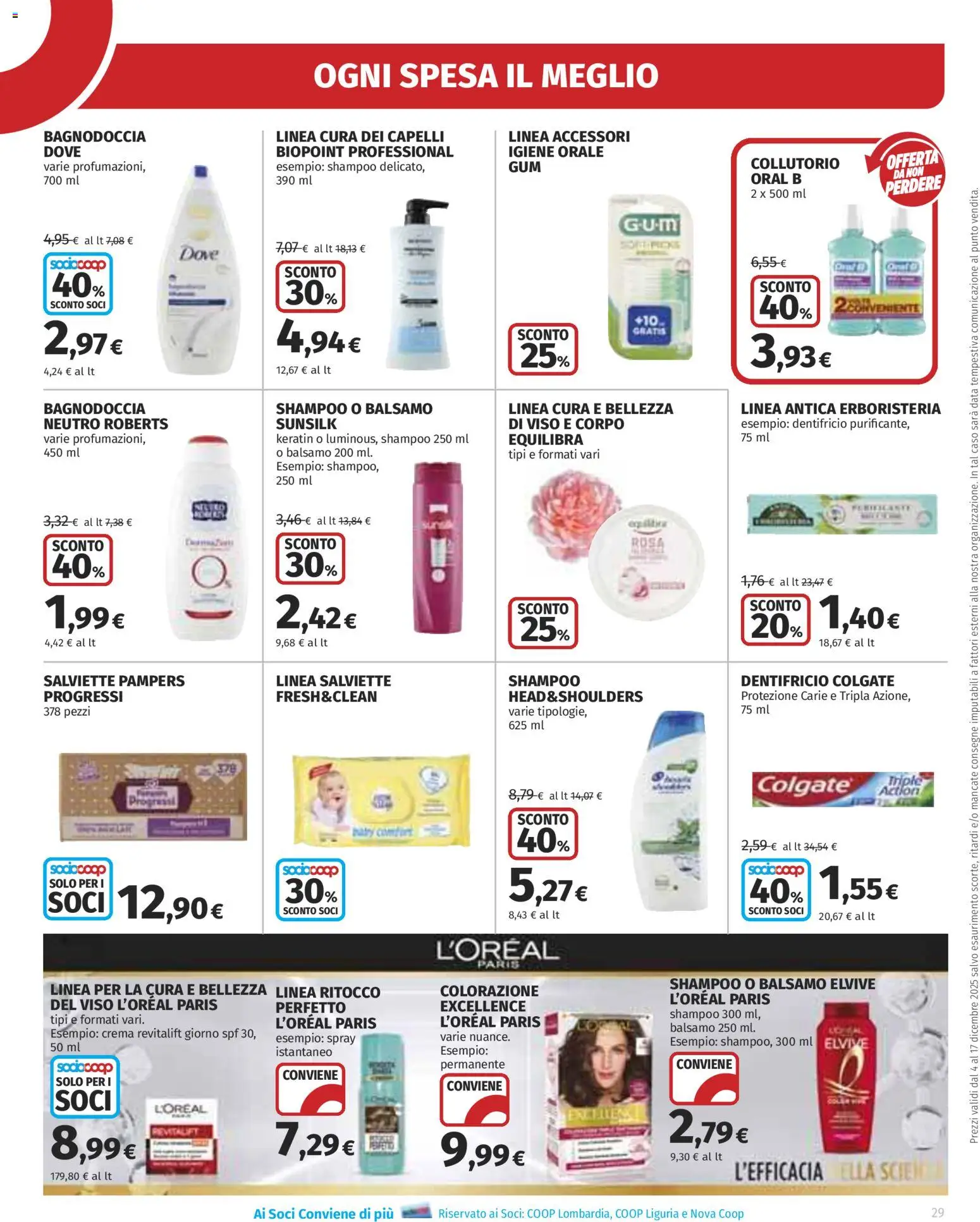 Volantino Ipercoop del 04.12.2025 | Pagina: 29 | Prodotti: Crema, Dentifricio, Collutorio, Pampers