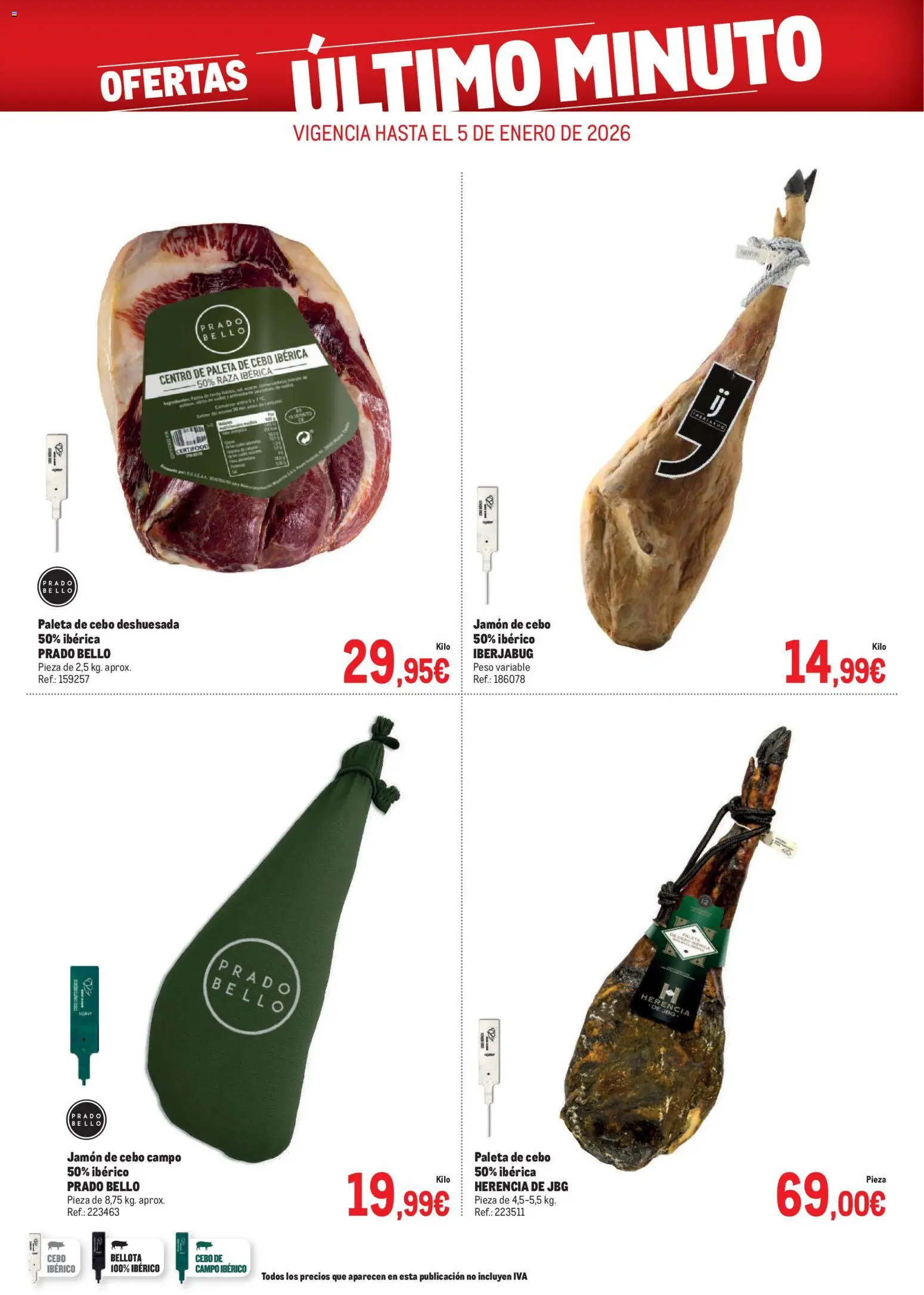 Makro - Ofertas Último minuto Sur │ válido desde el 18.12.2025 | Página: 2 | Productos: Jamón, Peso