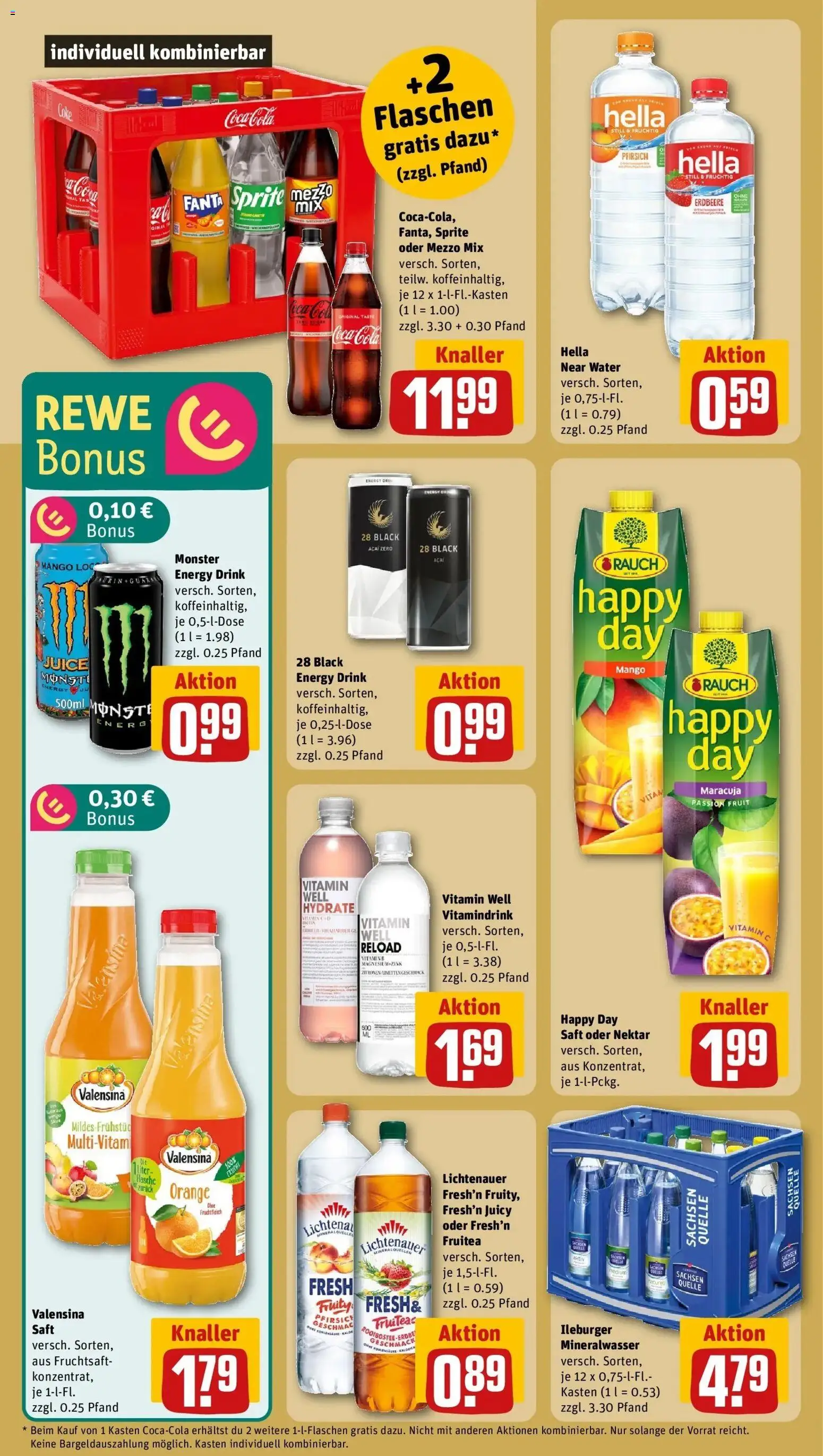 Rewe Prospekt Leipzig / Stötteritz	 – gültig ab 09.03.2026 | Seite: 16 | Produkte: Coca cola, Energy, Mango, Oder mezzo mix