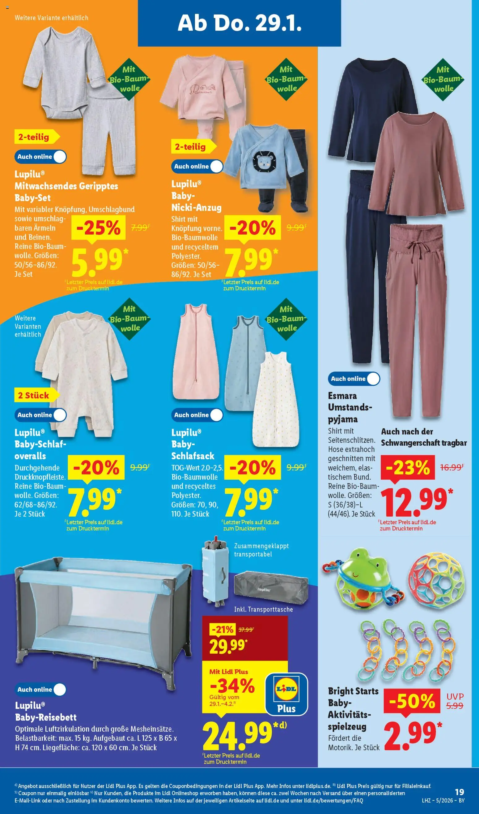 Lidl Prospekt Uffenheim – gültig ab 26.01.2026 | Seite: 39 | Produkte: Shirt, Schlafsack, Hose, Pyjama