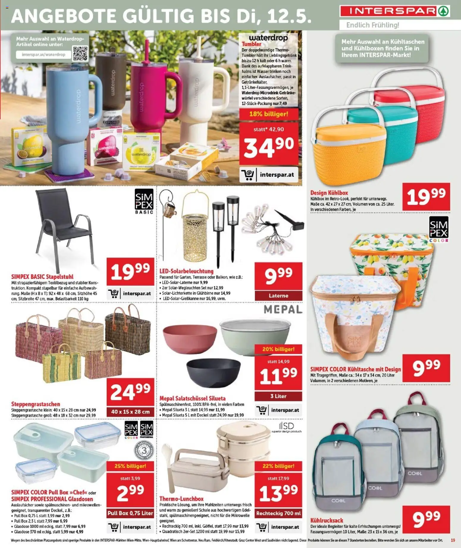 Interspar Flugblatt - Burgenland Sued gültig ab 23.04.2026 | Seite: 19 | Produkte: Wasser, Mikrowelle, Box