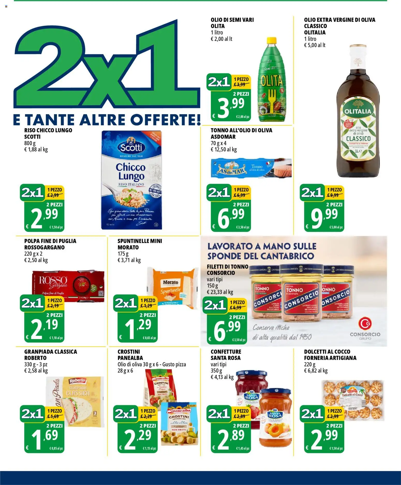 Volantino Tigros del 07.04.2026 | Pagina: 4 | Prodotti: Riso, Olio, Crostini, Cocco