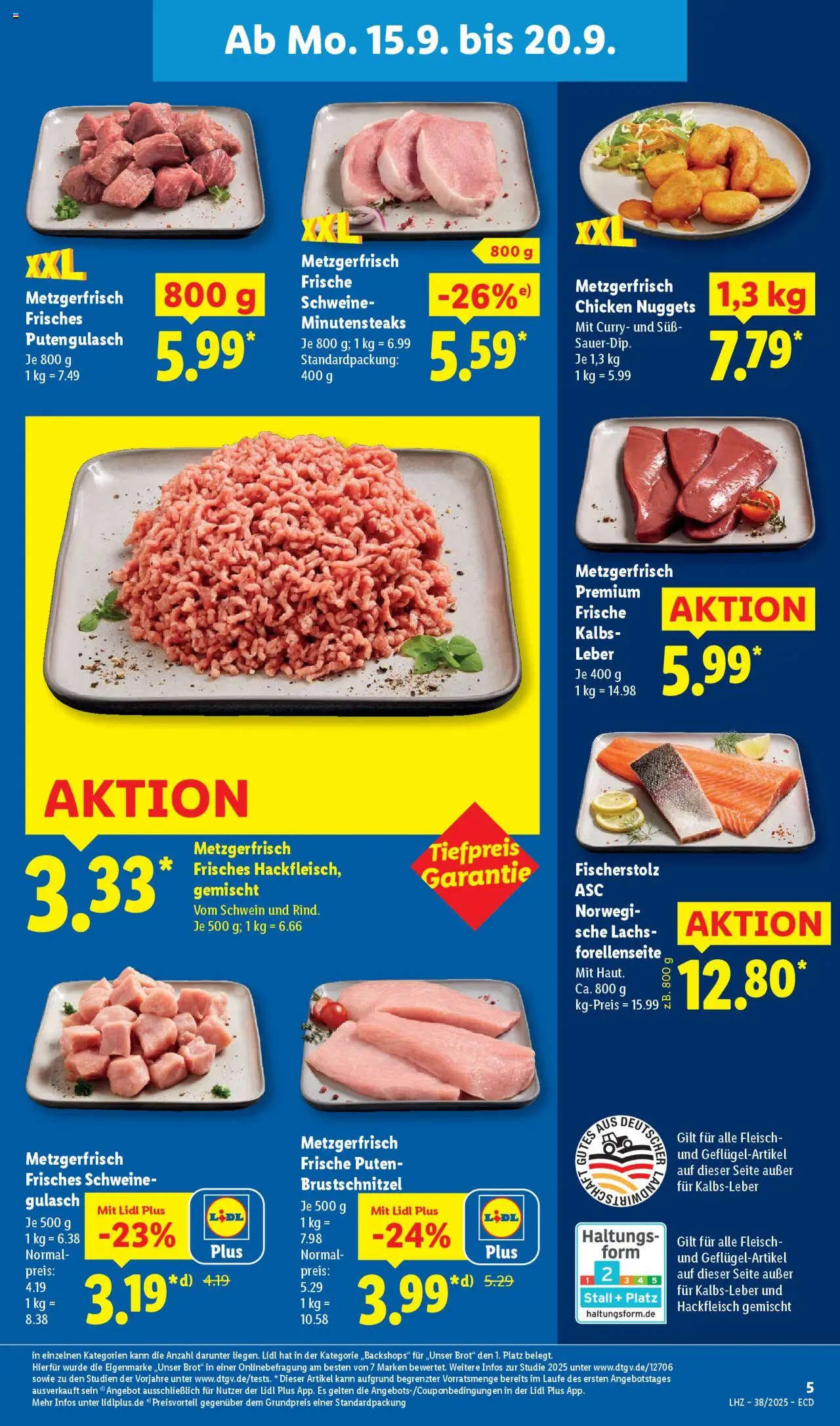 Lidl Prospekt 	 – gültig ab 15.09.2025 | Seite: 11 | Produkte: Gulasch, Brot, Fleisch, Hackfleisch