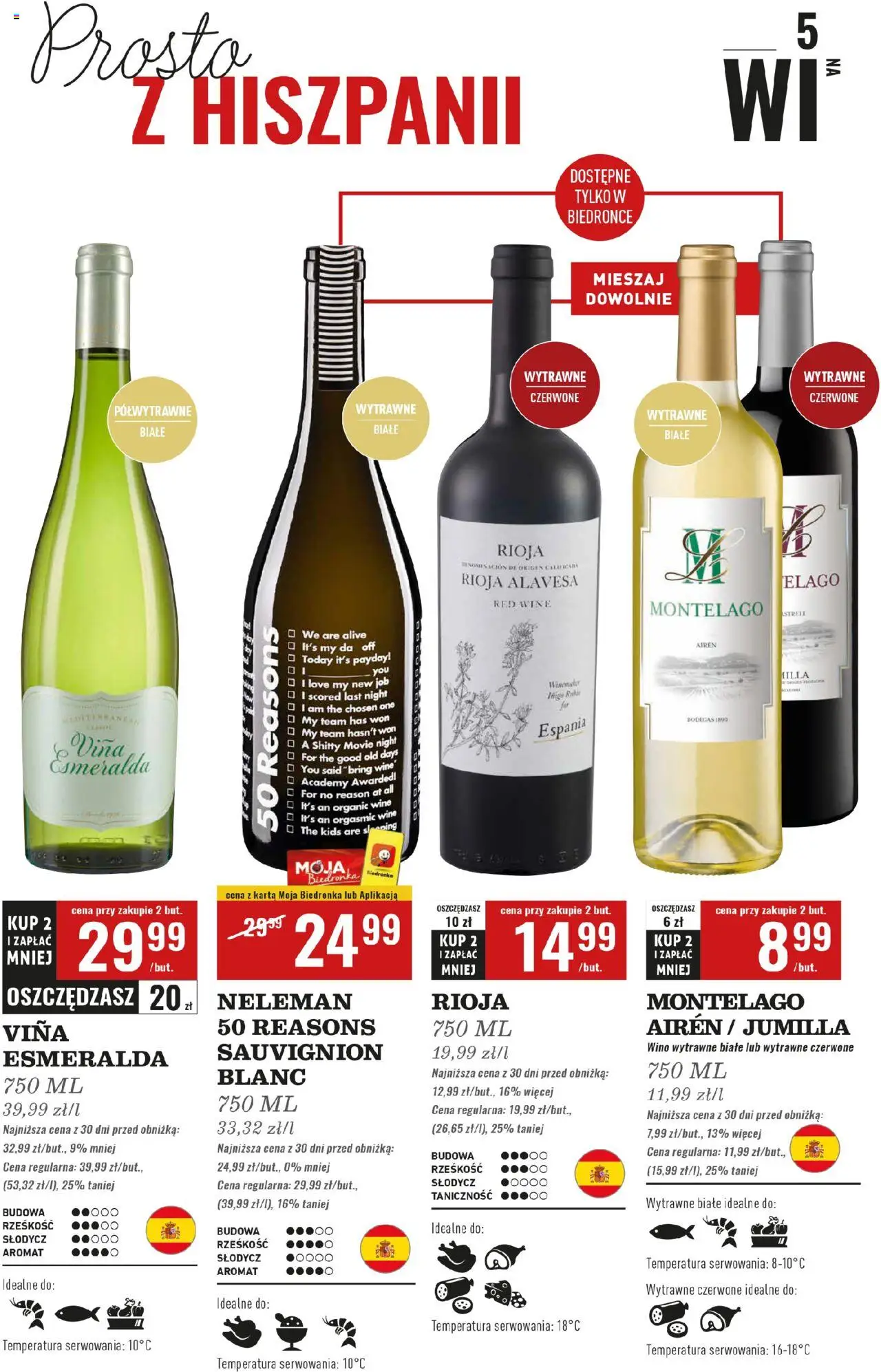 Biedronka gazetka - Czas na toast od 28.07.2025 | Strona: 7 | Produkty: Karta, Wino