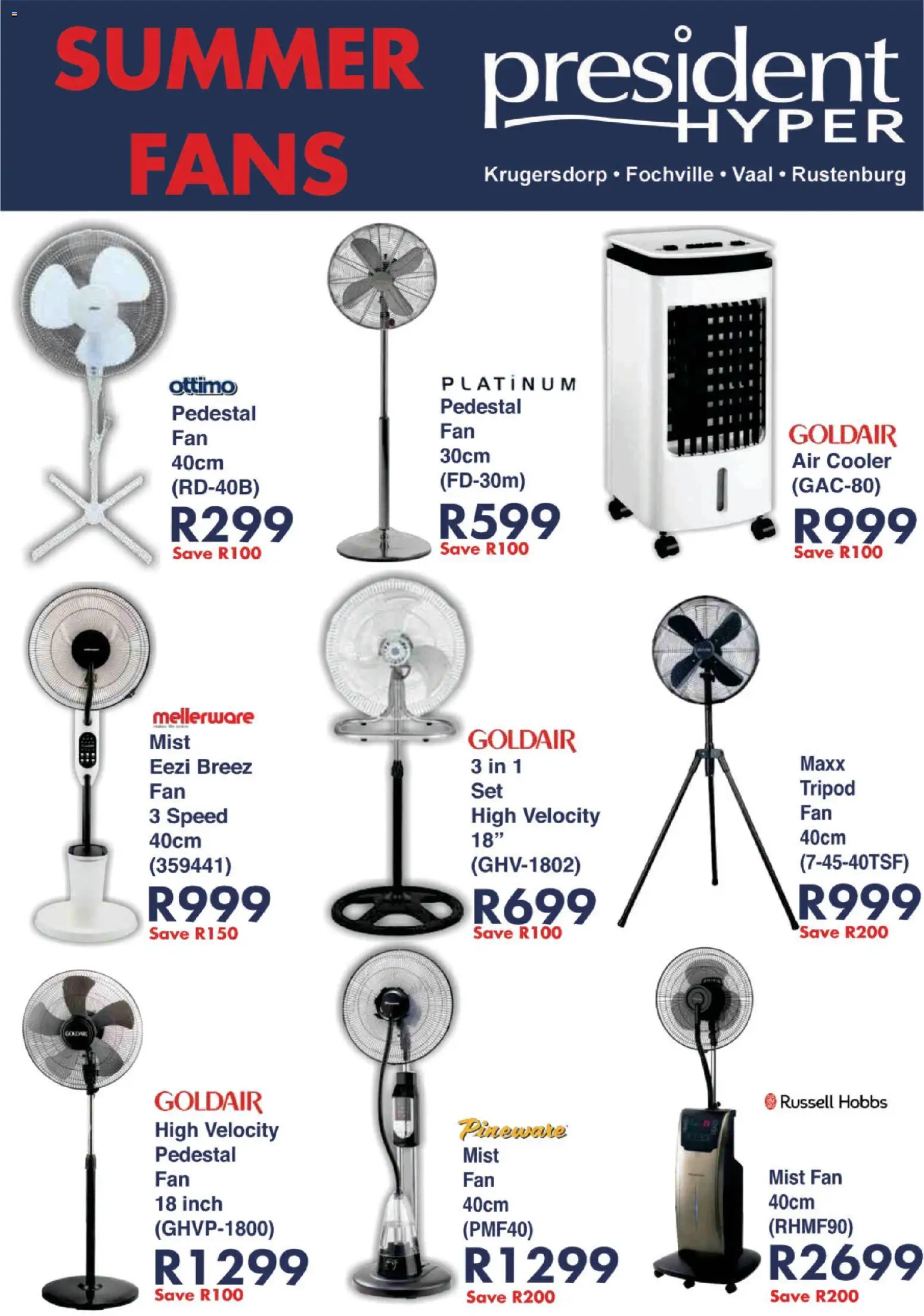 New President Hyper catalogue – valid from 27.01.2026 | Page: 3 | Products: Pedestal, Fan, Cooler, Air cooler