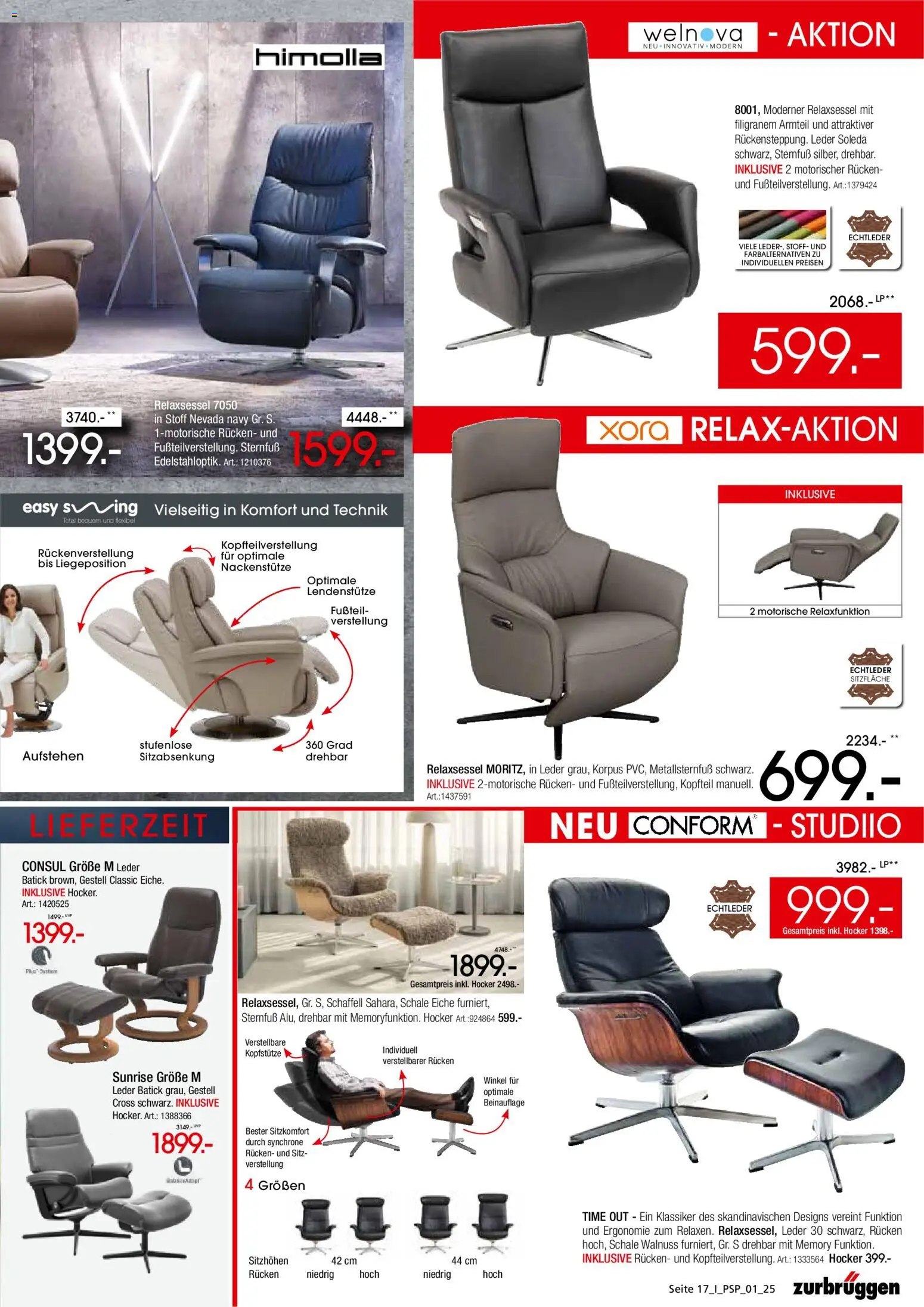 Zurbrüggen  Polstermöbel-Spezial – gültig ab 27.10.2025 | Seite: 17 | Produkte: Hocker, Relaxsessel