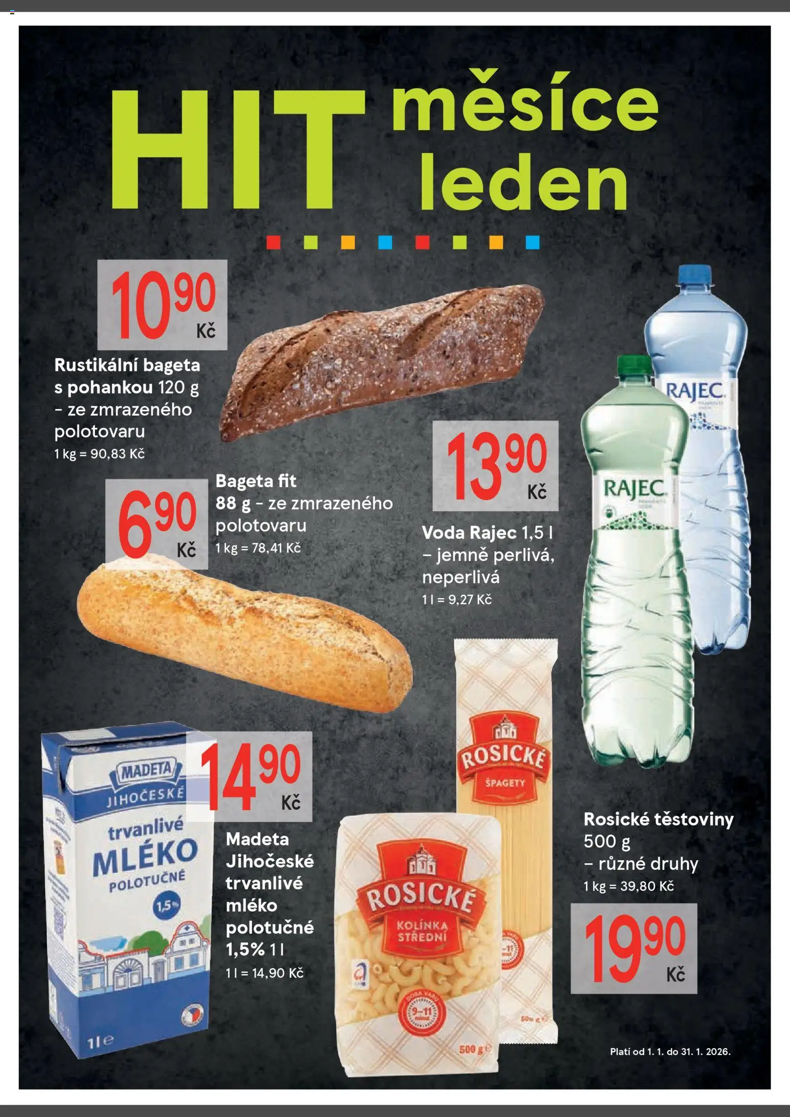 Žabka leták od 14.01.2026 | Strana: 2 | Produkty: Mléko polotučné, Mléko, Těstoviny, Špagety